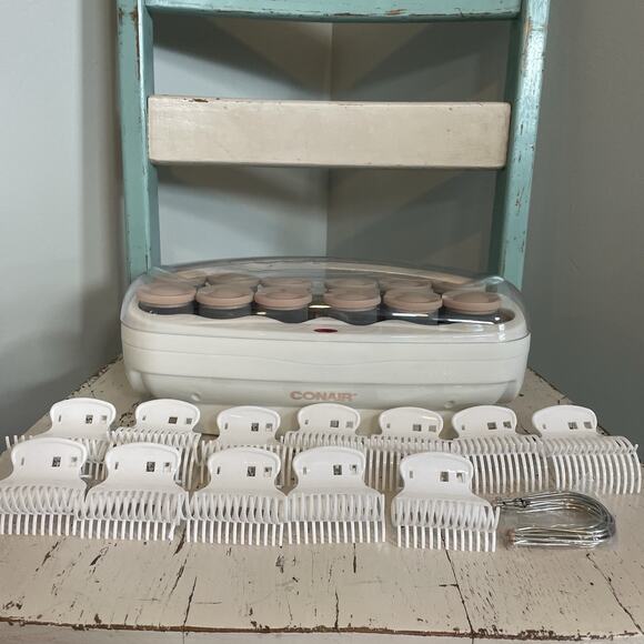 Conair Big Curls and Waves Jumbo Ceramic Hot Rollers 1 1/2 Inch - Pink - Picture 2 of 9